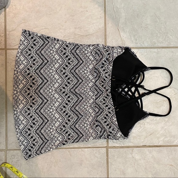 Arizona Shamrock Swimsuit Halter top BlackWhite - Picture 3 of 4